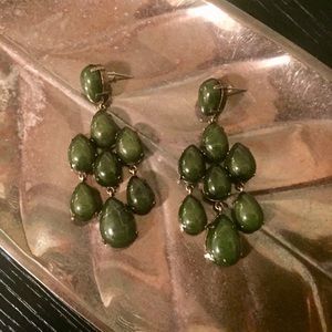 Forest Green Chandelier Earrings-Urban Outfitters